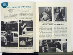 1960 Ford Falcon Fairlane 500 First Owners Report Sales Brochure