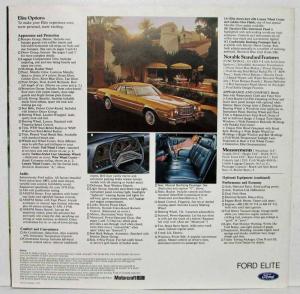 76 Ford Elite Sales Folder - Canadian