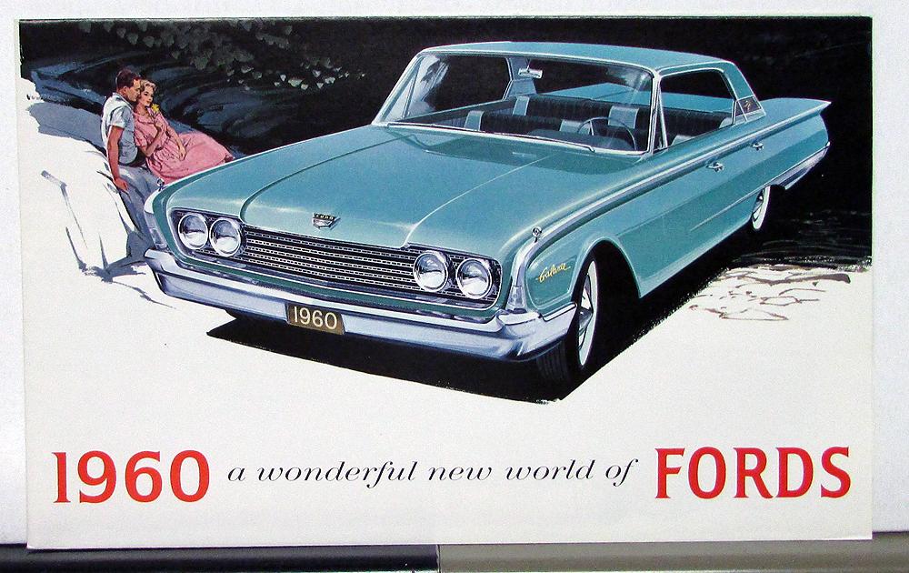 1960 Ford Falcon Thunderbird Fairlane 500 Galaxie Sales Folder