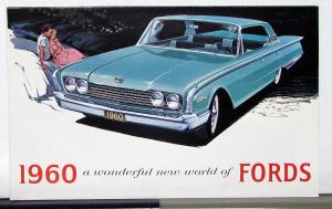 1960 Ford Falcon Thunderbird Fairlane 500 Galaxie Sales Folder