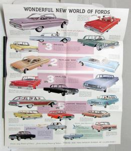 1960 Ford Falcon Thunderbird Fairlane 500 Galaxie Sales Folder