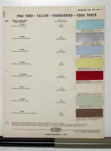 1960 Ford Falcon Thunderbird Truck Paint Chips