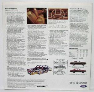 1976 Ford Granada North Americas Success Car Sales Folder - Canadian