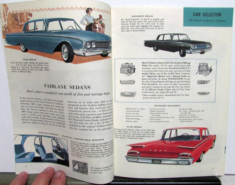 1960 Ford Fairlane Galaxie Starliner Sunliner Wagons Sales