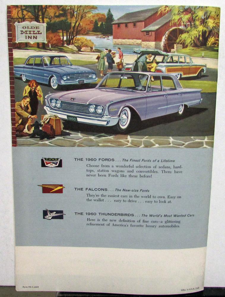 1960 Ford Fairlane Galaxie Starliner Sunliner Wagons Sales