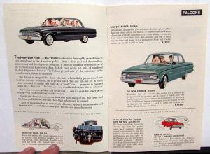 1960 Ford Falcon Fairlane Galaxie Starliner Sunliner Thunderbird Sales Brochure