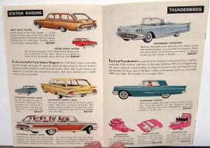 1960 Ford Falcon Fairlane Galaxie Starliner Sunliner Thunderbird Sales Brochure