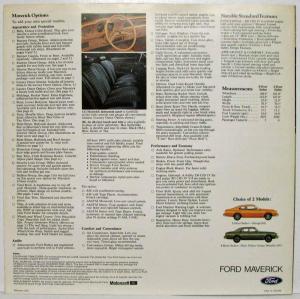 1976 Ford Maverick The Dependable Family Compact Sales Folder - Canadian REVISED