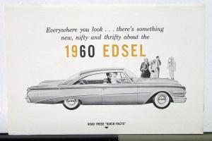 1960 Ford Edsel Ranger Villiager Quick Facts Sales Brochure Original