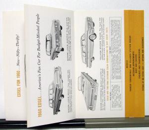 1960 Ford Edsel Ranger Villager Quick Facts Sales Brochure Original