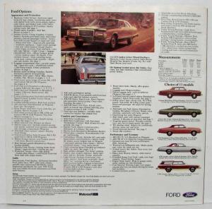 1976 Ford Full Size Sales Folder LTD Custom 500 - Canadian