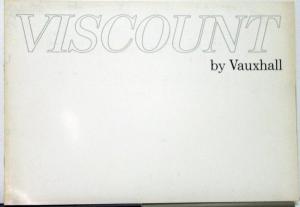 1966 Vauxhall Viscount England Market Right Hand Drive Sales Brochure Original