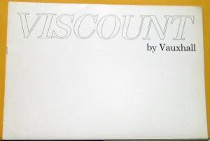 1967 Vauxhall Viscount England Market Right Hand Drive Sales Brochure Original