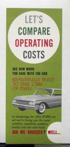 1961 Ford Compare Operating Costs Sales Brochure