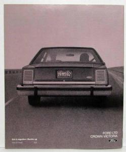 1984 Ford LTD Crown Victoria Sales Brochure - Canadian