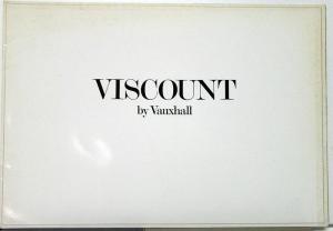 1969 Vauxhall Viscount England Market Right Hand Drive Color Sales Brochure Orig