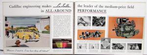 1939 Cadillac LaSalle Prestige Color Original Dealer Sales Brochure Spiral Bound