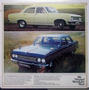 1969 Vauxhall Full Line England Market Right Hand Drive Sales Brochure Original