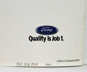 1992 Ford Probe Sales Brochure - Canadian