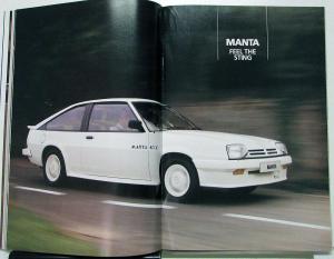 1985 Vauxhall Opel GM England Car Sales Catalog Nova Astra Cavalier Manta & More