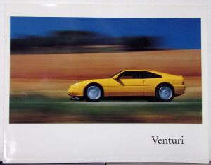 1989 1990 Venturi Sports Car French Text  Prestige Sales Brochure Original