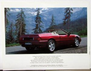 1989 1990 Venturi Cabriolet Sports Car French Text  Prestige Sales Brochure Orig