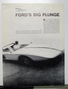 1962 1963 Ford Galaxie Falcon Reprint from Sport Illustrated
