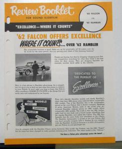 1962 Ford Falcon Compared to Rambler Review Booklet
