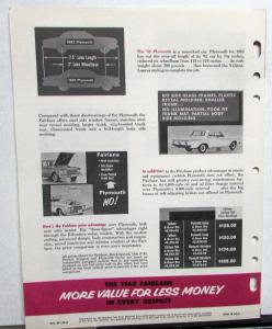 1962 Ford Fairlane Compared to Buick Olds F-85 Tempest Savoy Review Booklet