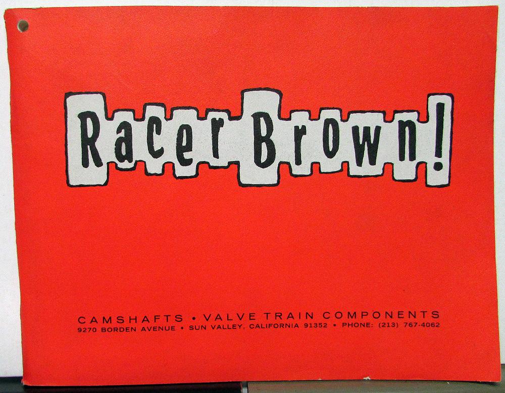Vintage Racer Brown Camshaft & Valve Train Components Catalog Speed