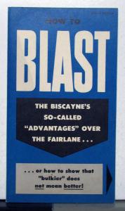 1962 Ford Fairlane Compared to Biscayne Sales Brochure