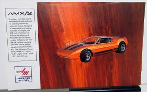 1970 AMC AMX 2 Concept Car Spec Sheet