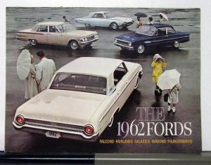 1962 Ford Falcon Fairlane Galaxie Wagons Tbird Sales Folder Rev 9 61