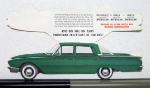 1962 Ford Fairlane Sale Brochure Shaped Like Car