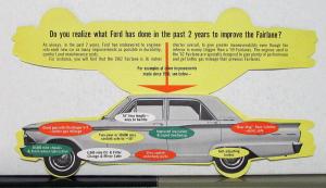 1962 Ford Fairlane Sale Brochure Shaped Like Car