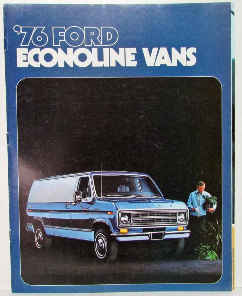 1976 Ford Econoline Vans Truck Sales Brochure Original Dtd Feb 76
