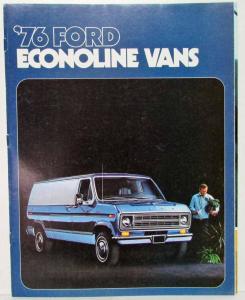 1976 Ford Econoline Vans Truck Sales Brochure Original Dtd Feb 76