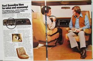 1976 Ford Econoline Vans Truck Sales Brochure Original Dtd Feb 76