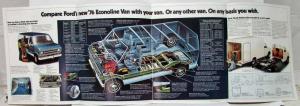 1976 Ford Econoline Vans Truck Sales Brochure Original Dtd Feb 76