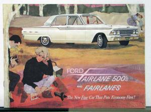 1962 Ford Fairlane 500 Sales Brochure A New Fine Car That Puts Economy First