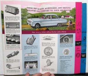 1962 Ford Accessories Brochure Falcon Fairlane Thunderbird Wagons Trucks