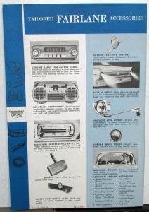 1962 Ford Accessories Brochure Falcon Fairlane Thunderbird Wagons Trucks