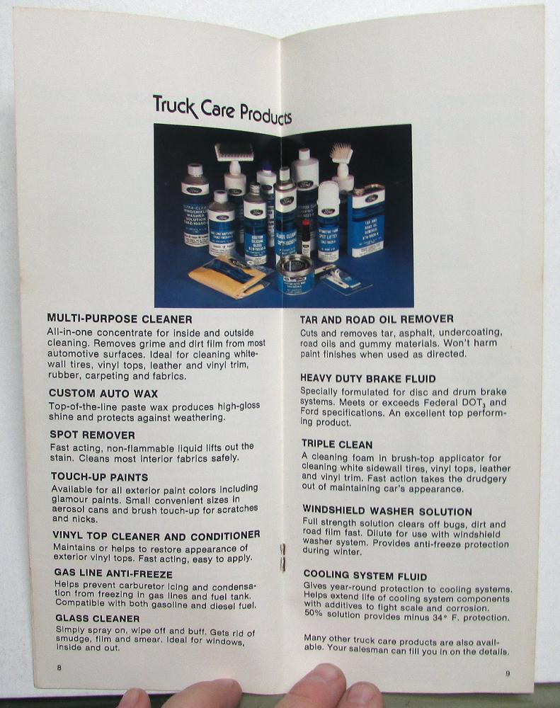 1976 Ford Accessories Light Trucks Bronco Econoline Van Sales Brochure