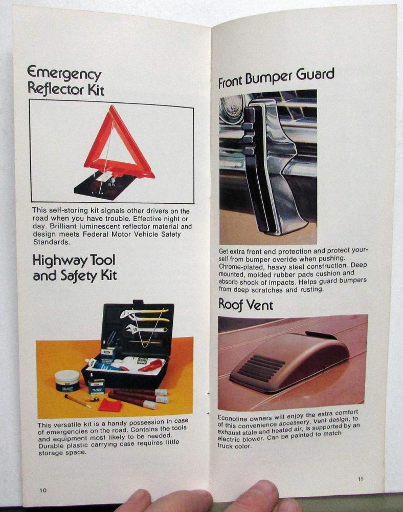 1976 Ford Accessories Light Trucks Bronco Econoline Van Sales Brochure