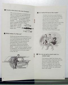 1962 Ford Fairlane 500 Right Between Galaxie & Falcon Sales Brochure