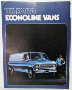 1976 Ford Econoline Vans Truck Sales Brochure REVISED Original