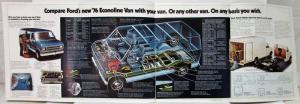 1976 Ford Econoline Vans Truck Sales Brochure REVISED Original