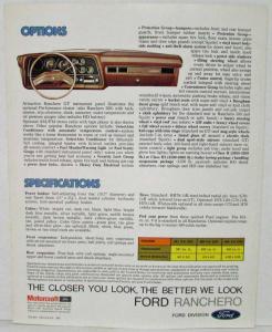 1976 Ford Ranchero Pickup Truck Sales Folder Original
