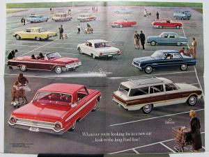 1962 Ford Falcon Galaxie Wagons Thunderbird Sales Folder