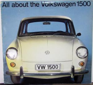 1963 Volkswagen VW 1500 Sedan & Wagon Sales Brochure Oversized Original